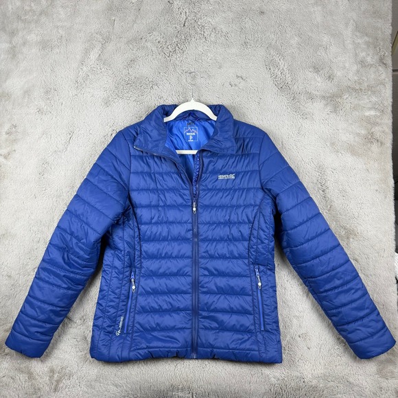 Regatta Puffer Jacket Lightweight Packable‎ Quilted Coat Full Zip Blue M - Picture 1 of 15